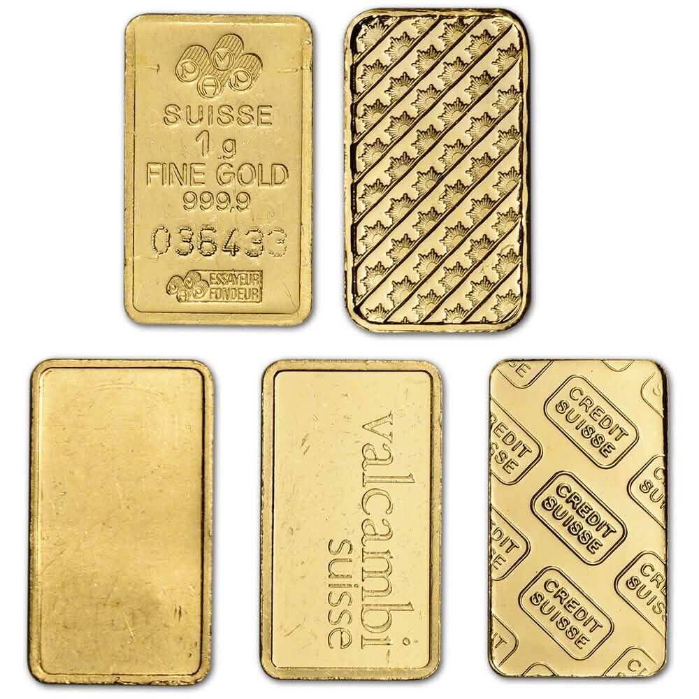 1 gram Gold Bar - Random Brand - Secondary Market - 999.9 Fine DailySale