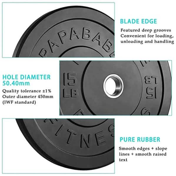 1-Pair: Bumper Plates 2-Inch Bumpers Olympic Weight Plate DailySale