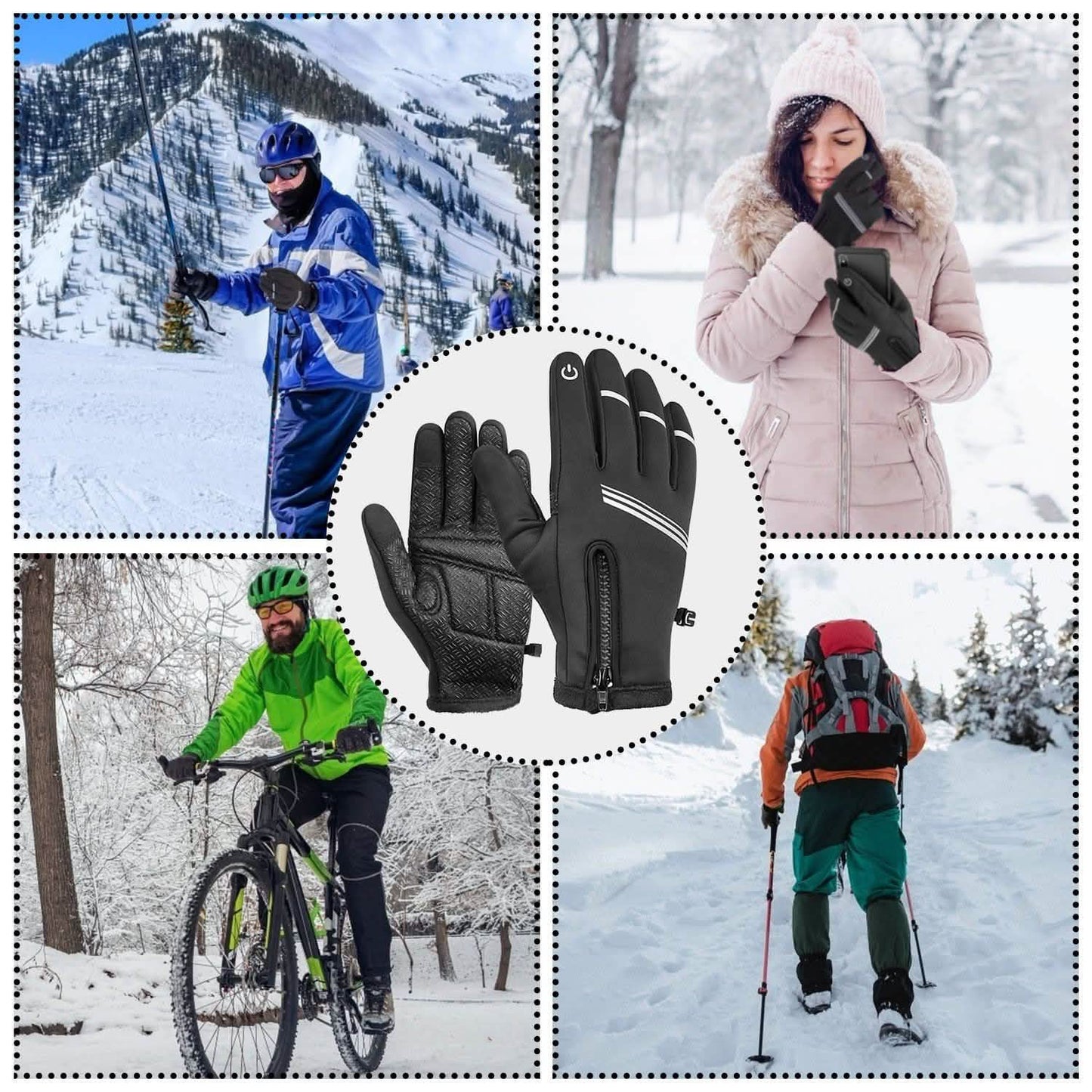 1-Pair: Winter Touchscreen Thermal Gloves DailySale