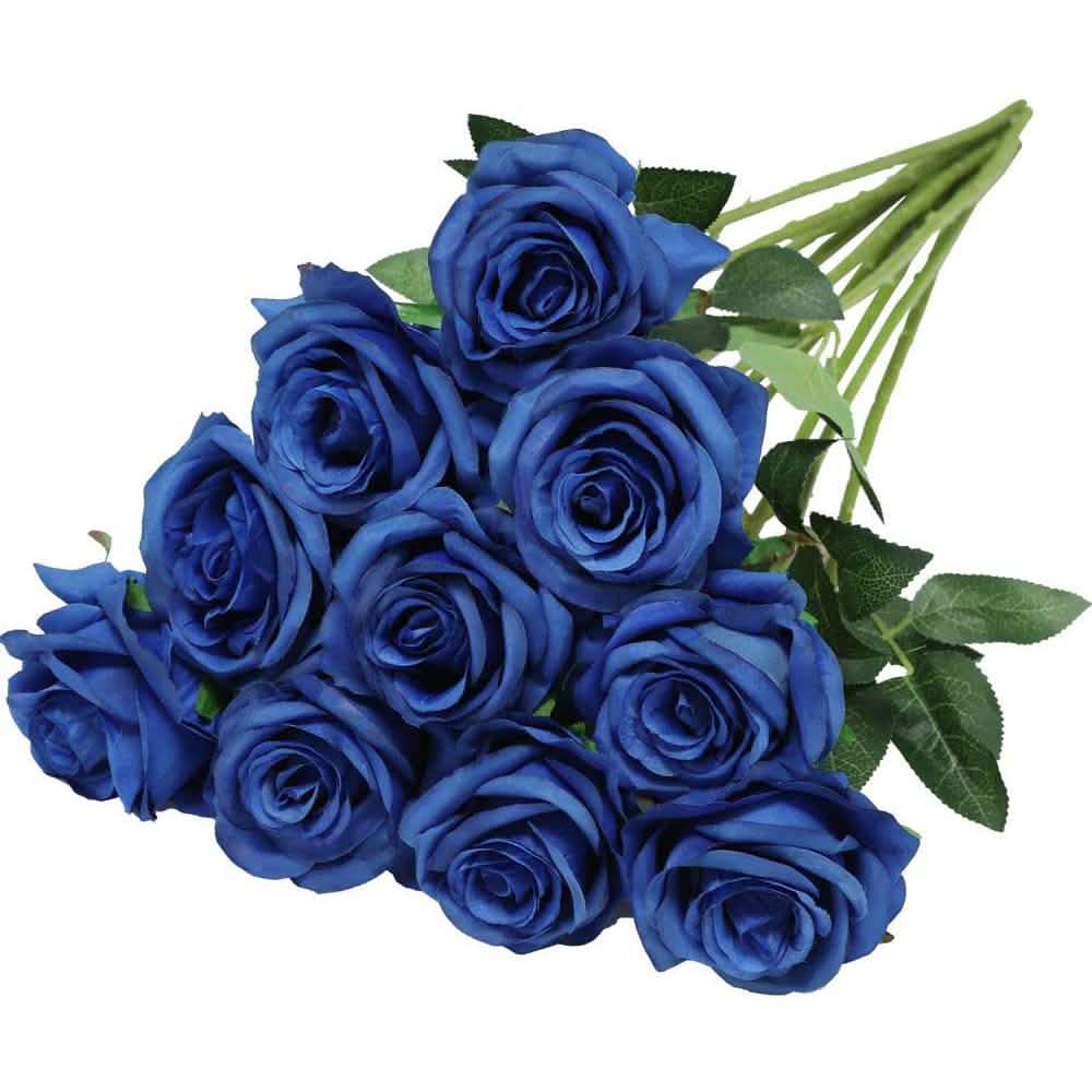 10-Pack: Nubry Artificial Silk Rose Flower Bouquet DailySale