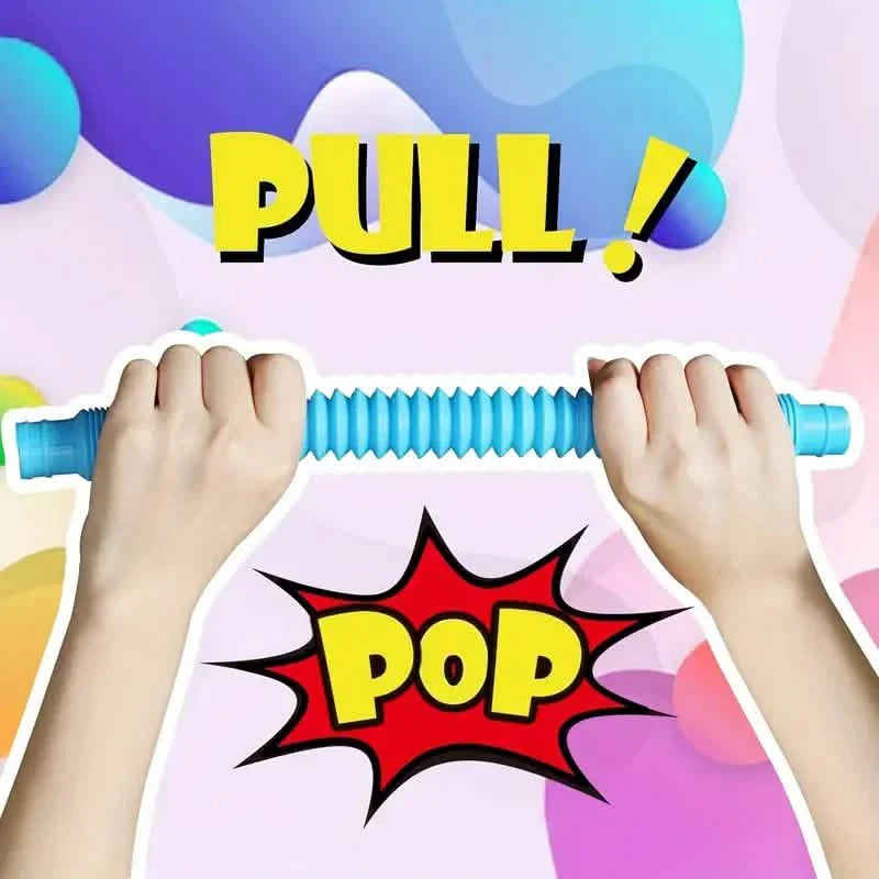 10-Pack: Sensory Pop Plastic Fidget Tubes Toy Set DailySale