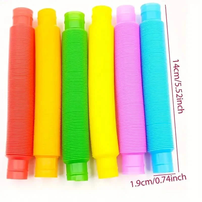 10-Pack: Sensory Pop Plastic Fidget Tubes Toy Set DailySale