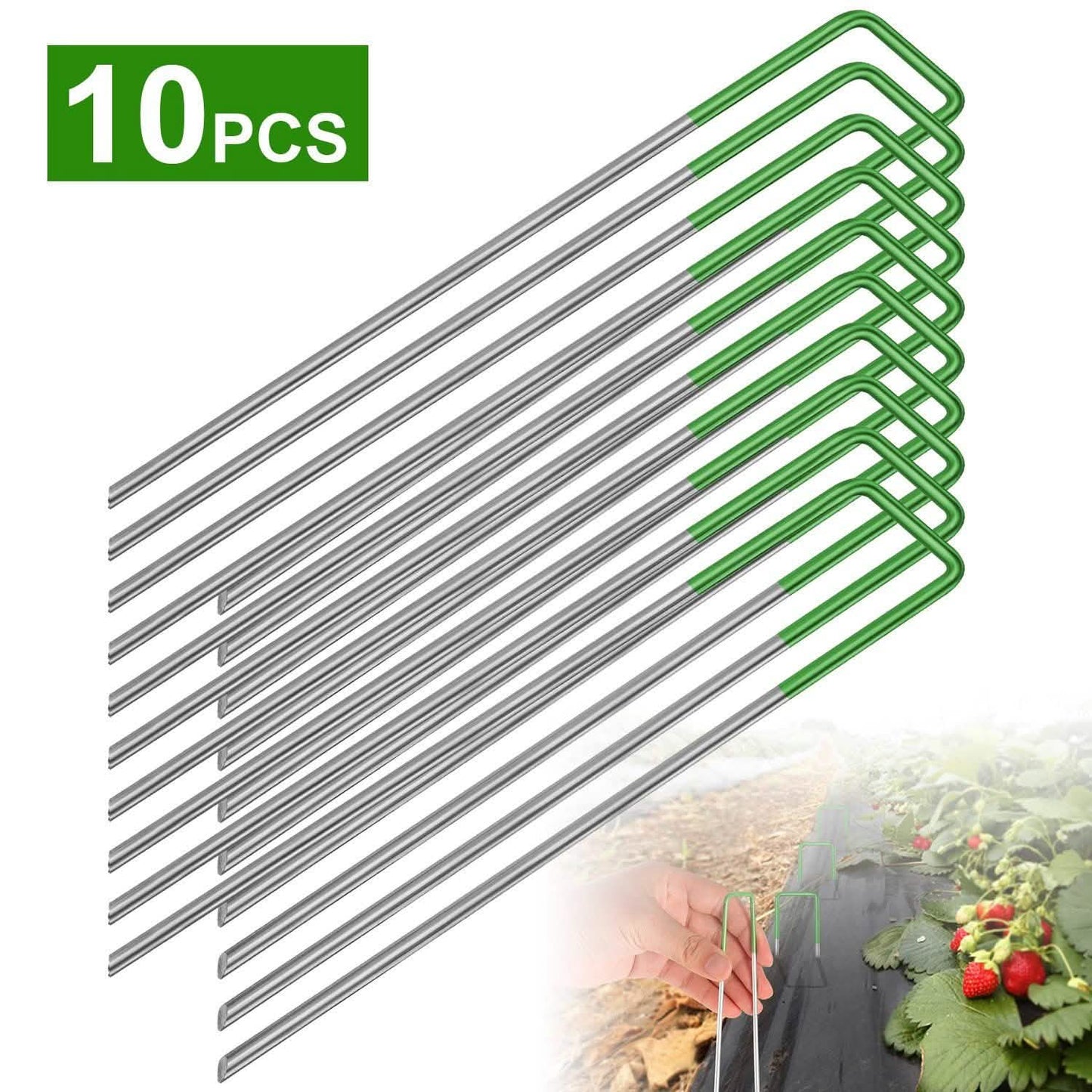 10-Piece: 6-Inch U-Type Garden Landscape Rust Resistance Turf Staples DailySale