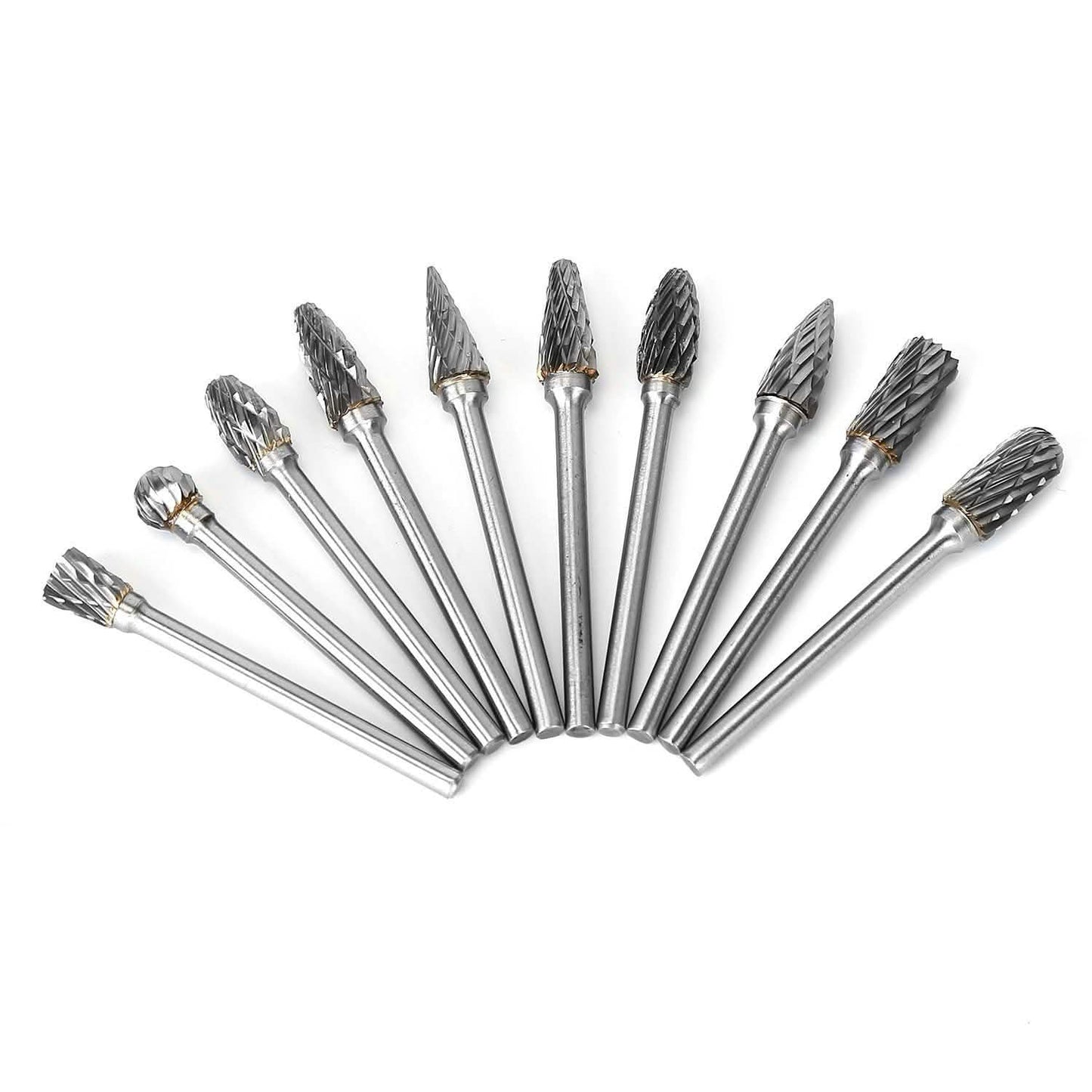 10-Piece: Double Cut Carbide Rotary Die Grinder Bit Set DailySale