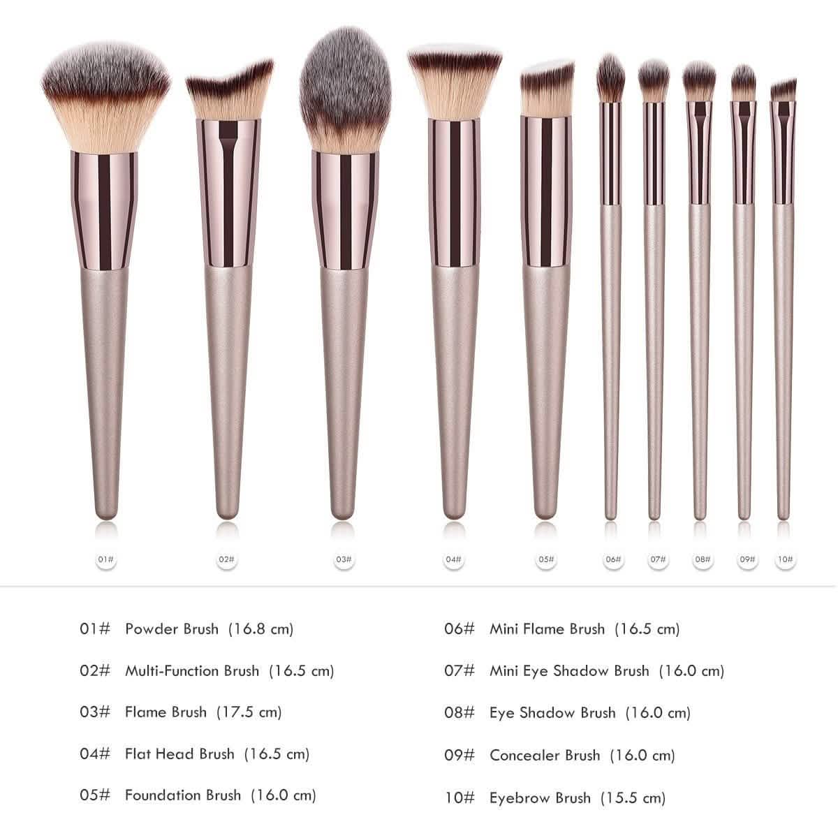 10-Piece: Glow Makeup Brushes DailySale
