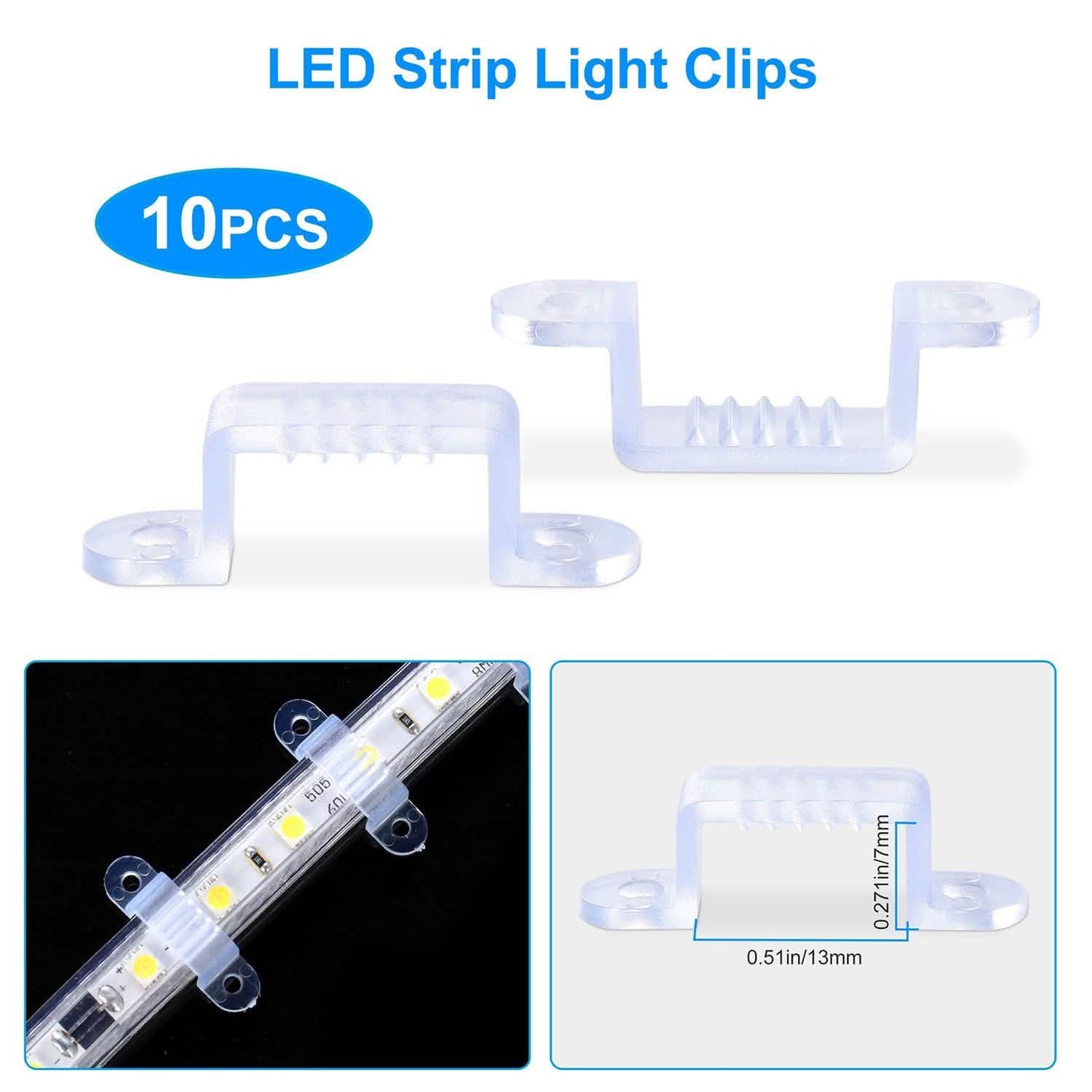 10-Piece: LED Strip Light Clips DailySale