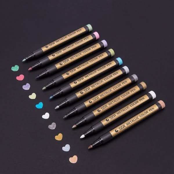 10-Piece: Metallic Paint Marker Pen Permanent DailySale
