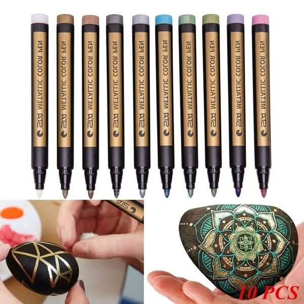 10-Piece: Metallic Paint Marker Pen Permanent DailySale