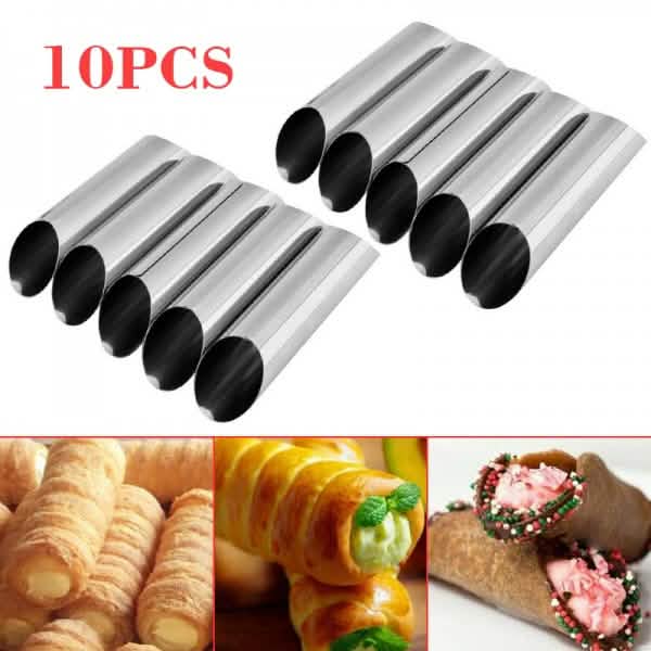 10-Piece: Non-Stick Buttercream Corner Danish Pastry Molds DailySale