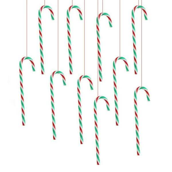 10-Piece: Plastic Candy Cane Ornaments DailySale
