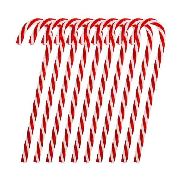 10-Piece: Plastic Candy Cane Ornaments DailySale