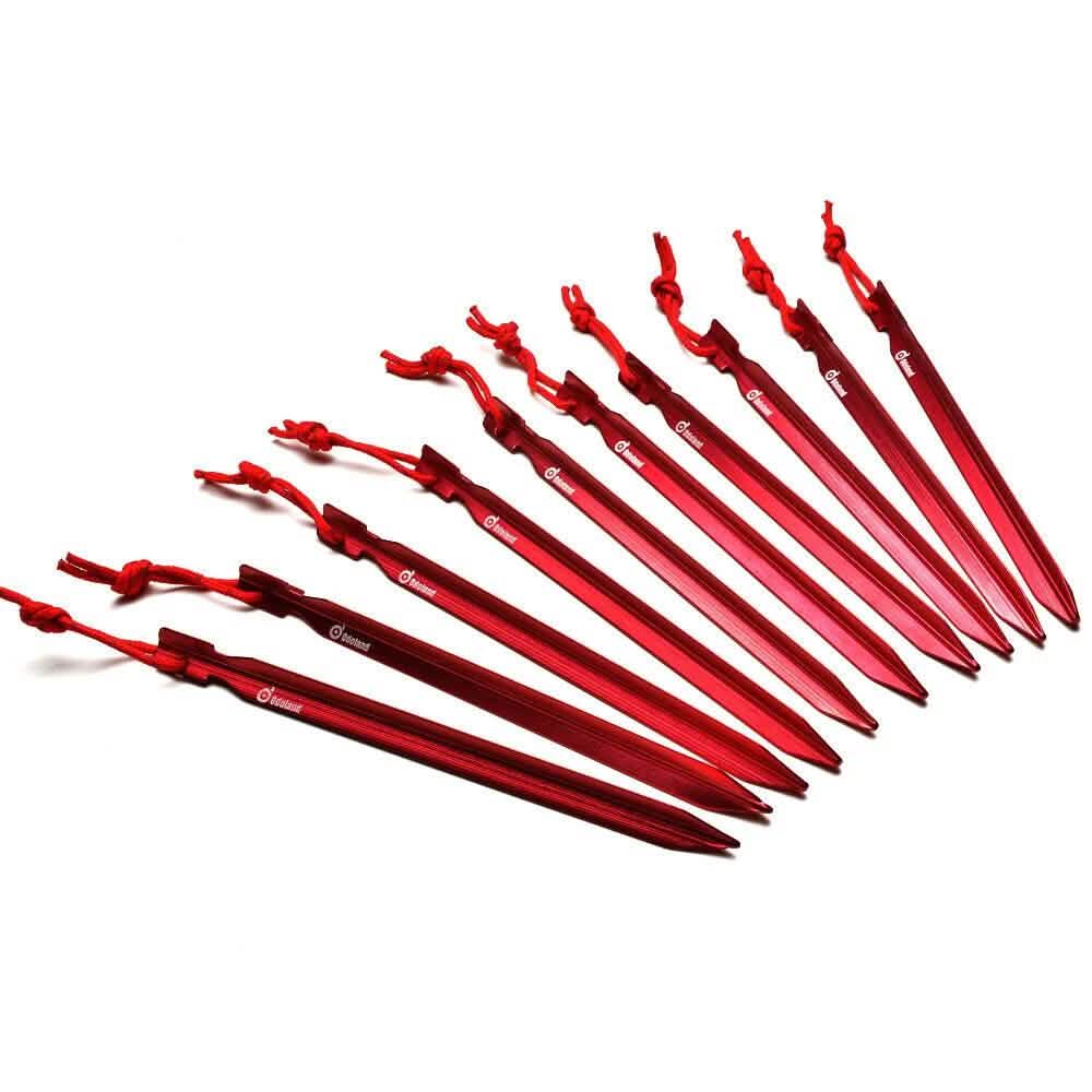 10-Pieces: Camping Superior Aluminum Tent Stake Carabiner Set DailySale