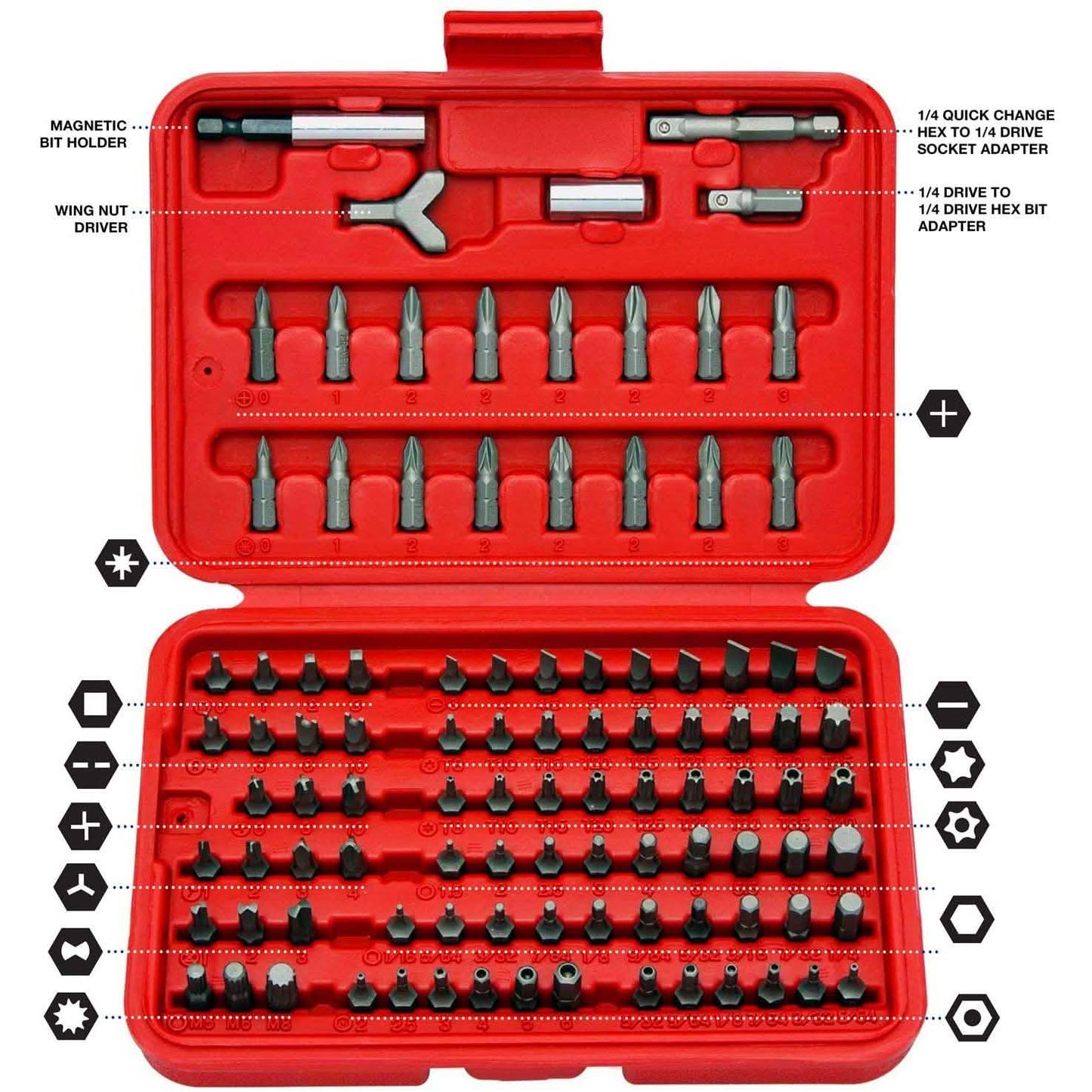100-Piece: Neiko 10048A Premium Security Bit Set DailySale