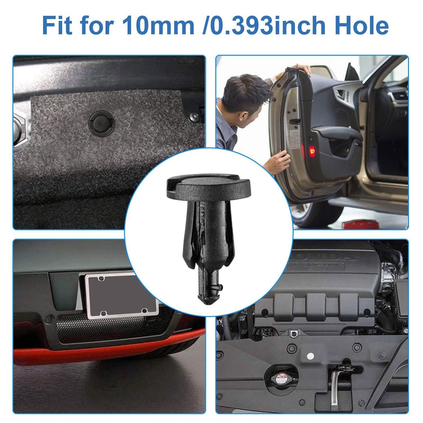 100-Pieces: 10mm Bumper Clip Fastener Rivets DailySale