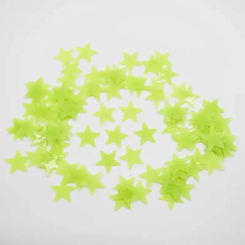 100-Pieces: Luminous Glow in the Dark Star Wall Stickers DailySale