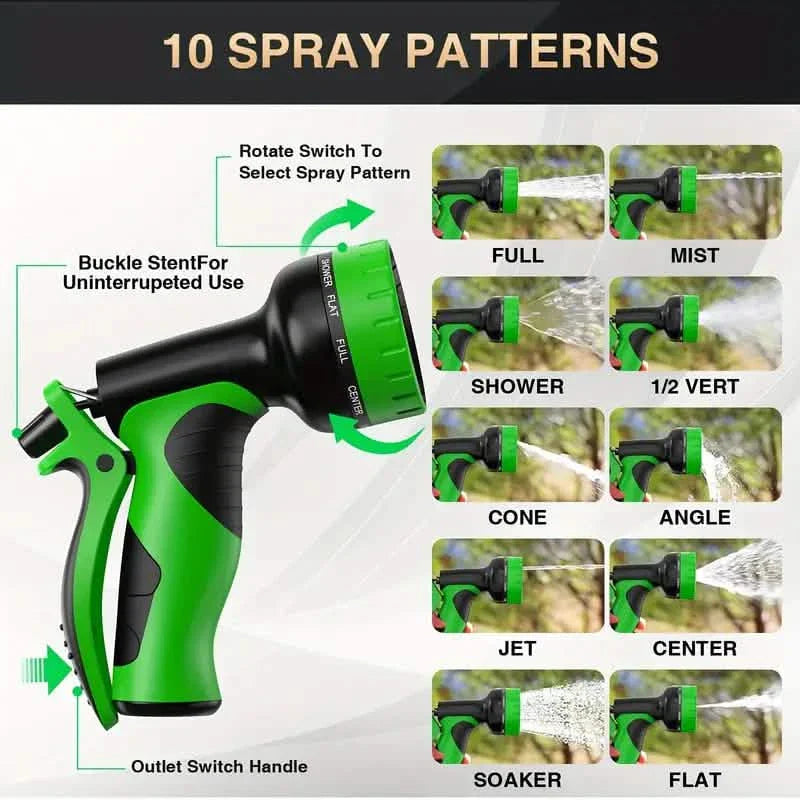 Heavy-Duty Expandable Garden Hose - Leakproof Design with Spray Nozzle DailySale