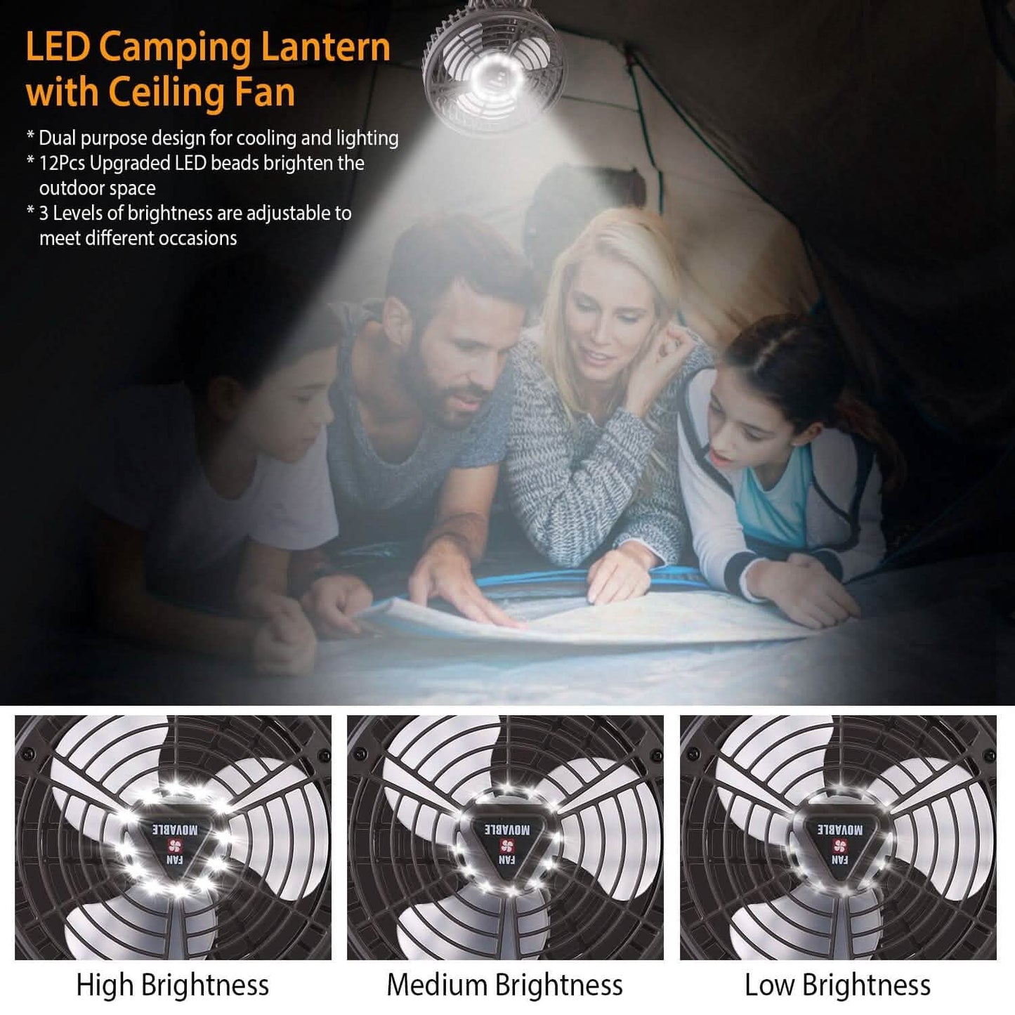 10400 mAh Portable Camping Fan DailySale