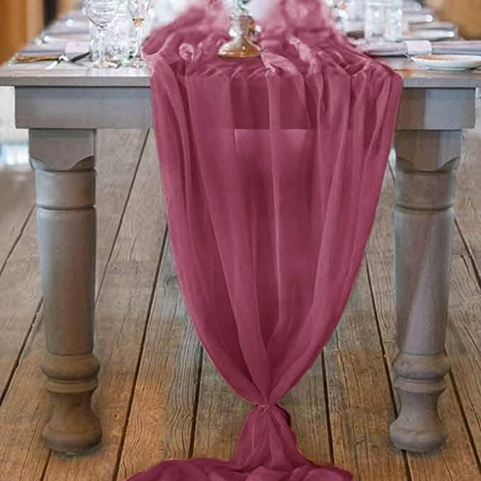 10Ft. Chiffon Table Runner DailySale