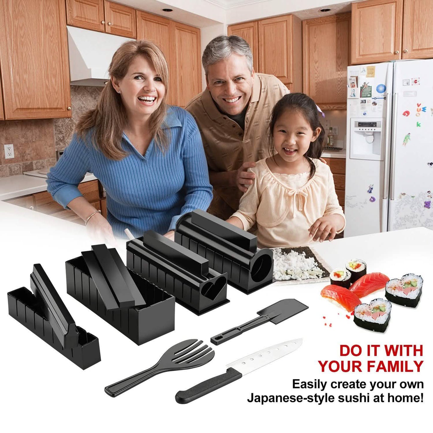 11-Piece: DIY Sushi Making Kit Tools Set DailySale