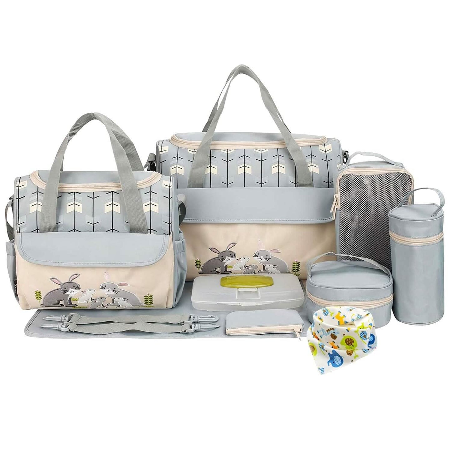 11-Piece Set: Multifunctional Diaper Handbags with Food Bag DailySale