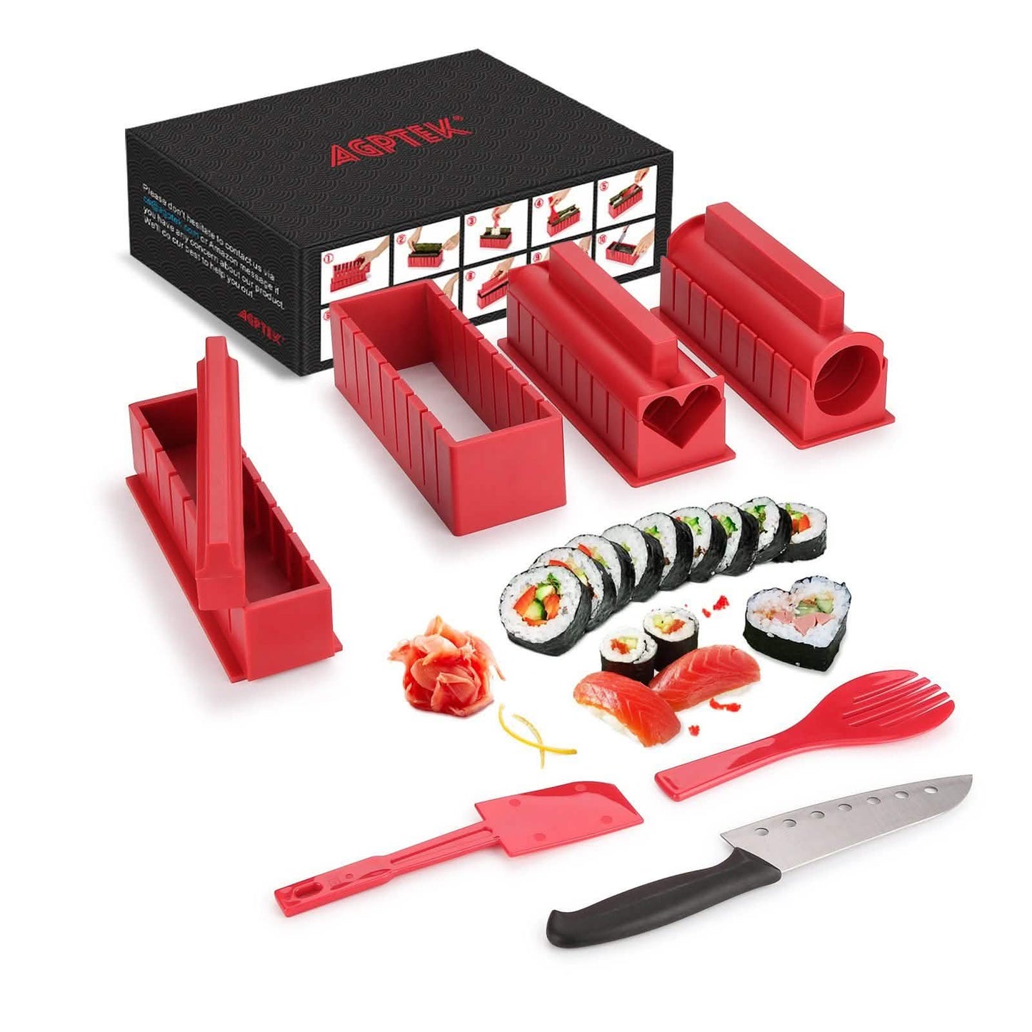 11-Piece: Sushi Making Kit Sushi Rolls with Premium Sushi Knife DailySale