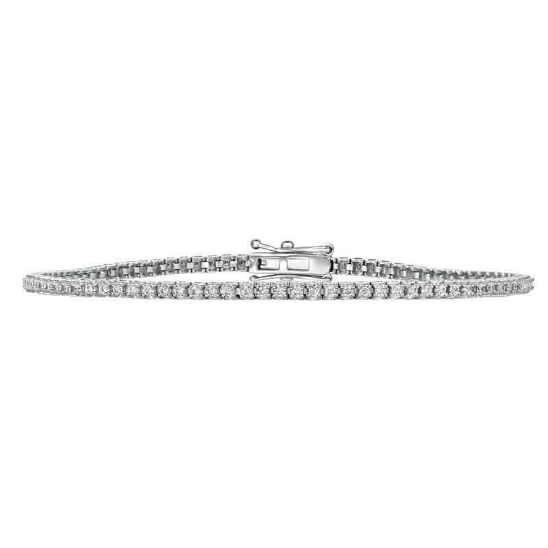 1.15 Carat Natural Diamond Tennis Bracelet G SI 14K White Gold 8-Inch DailySale