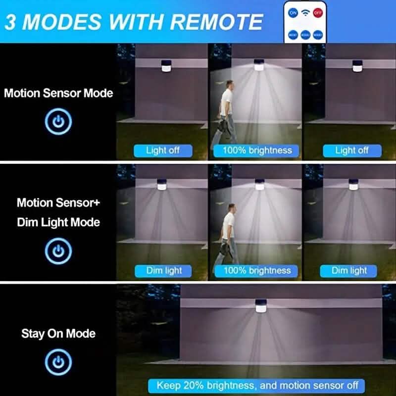 118 LED Solar Motion Sensor Flood Lights with Remote Control DailySale