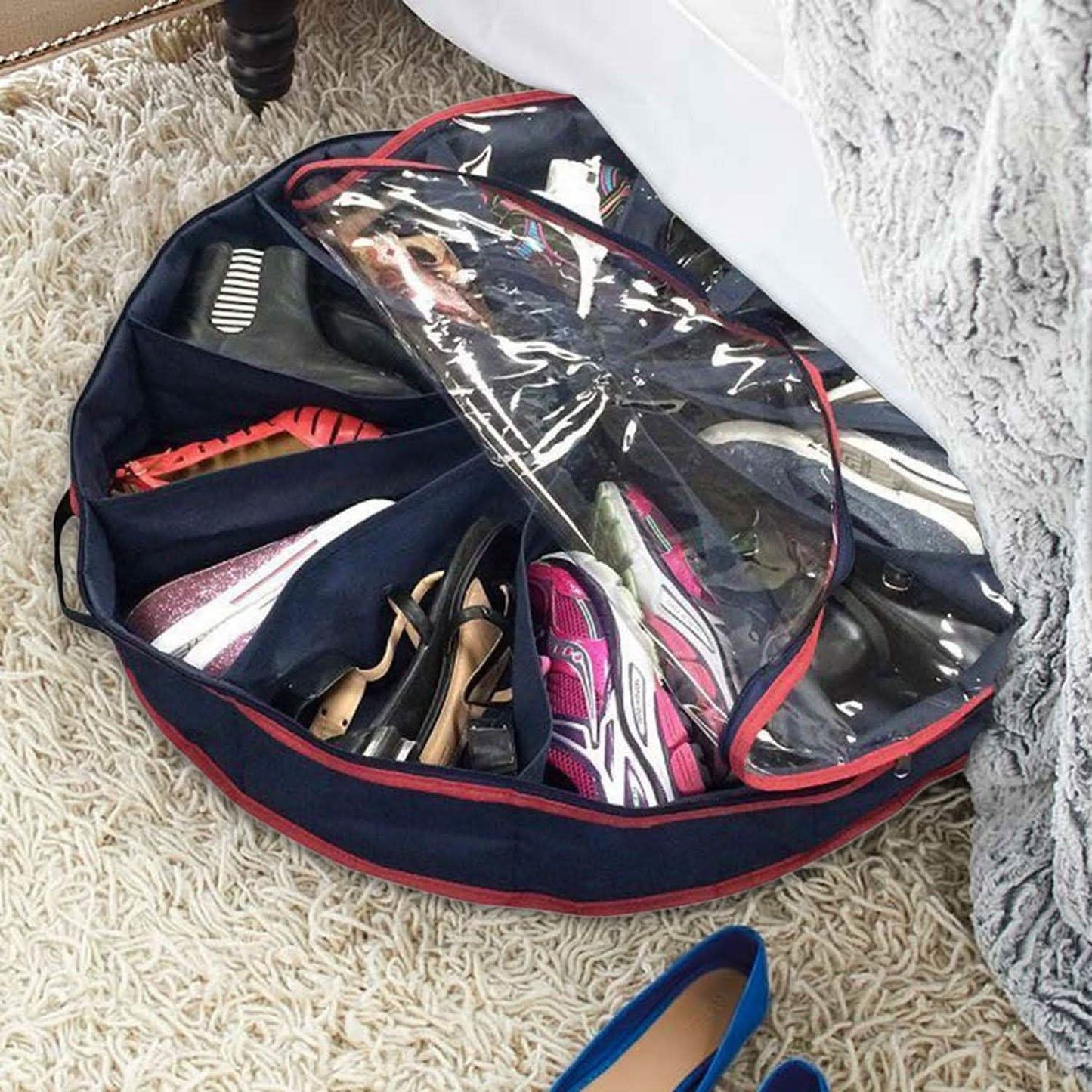 12-Compartment Round Shoe Organizer DailySale