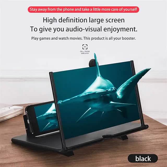 12 inch 3D Mobile Phone Screen Magnifier HD Video Amplifier with Foldable Holder DailySale