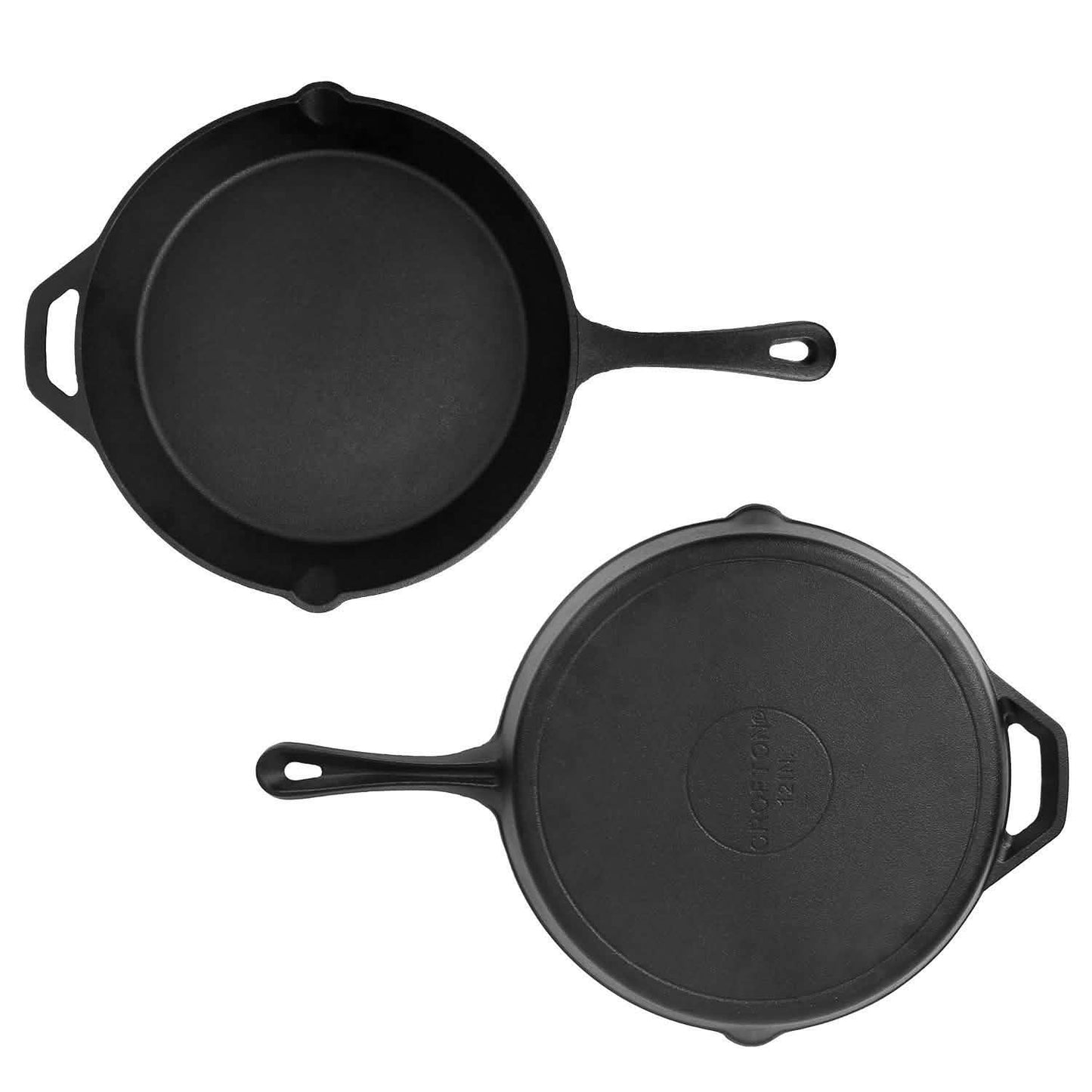 12 Inch Pre-Seasoned Cast Iron Skillet Oven Safe Cookware DailySale