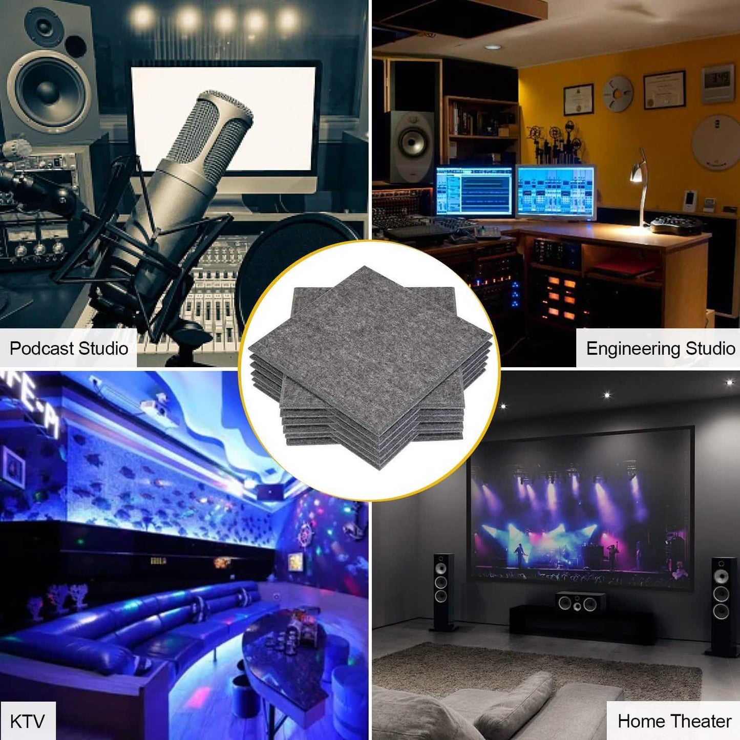 12-Packs: AGPtEK Acoustic Absorption Noise Cancellation Panels DailySale