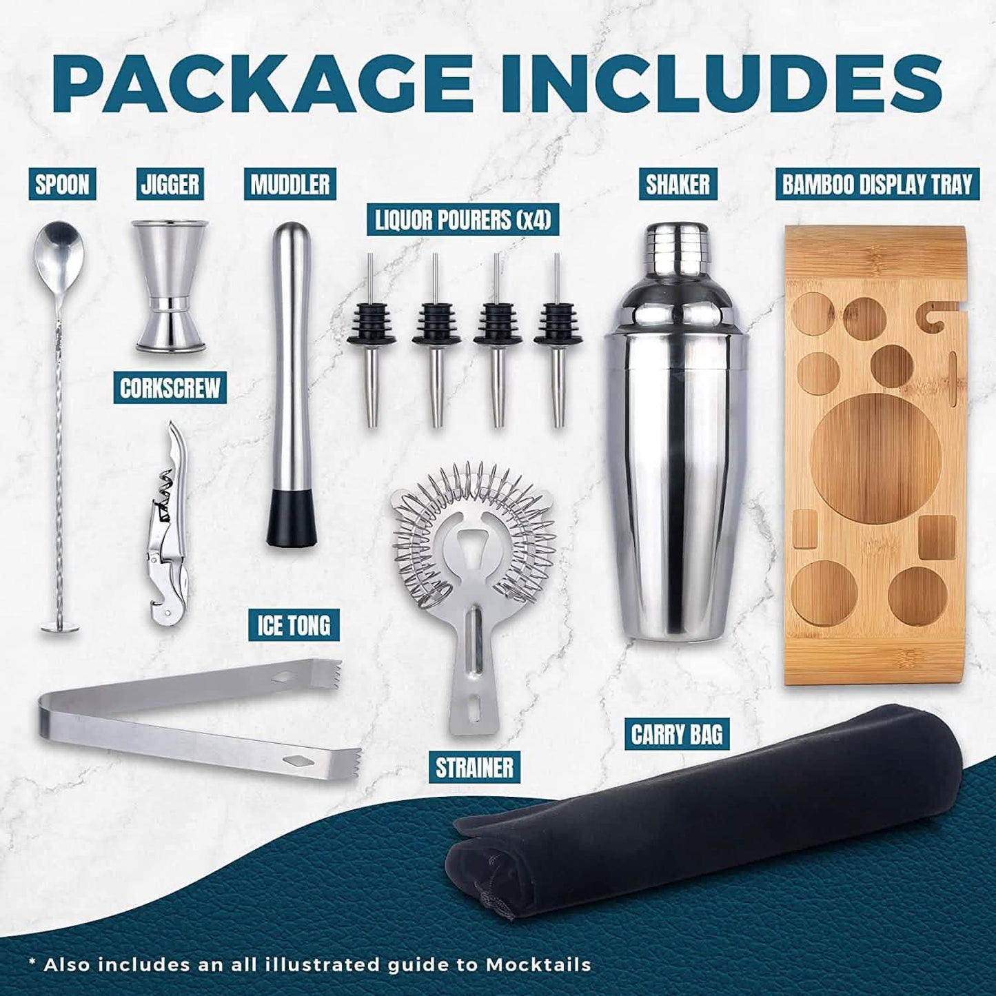 12-Piece: Cocktail Shaker Set DailySale