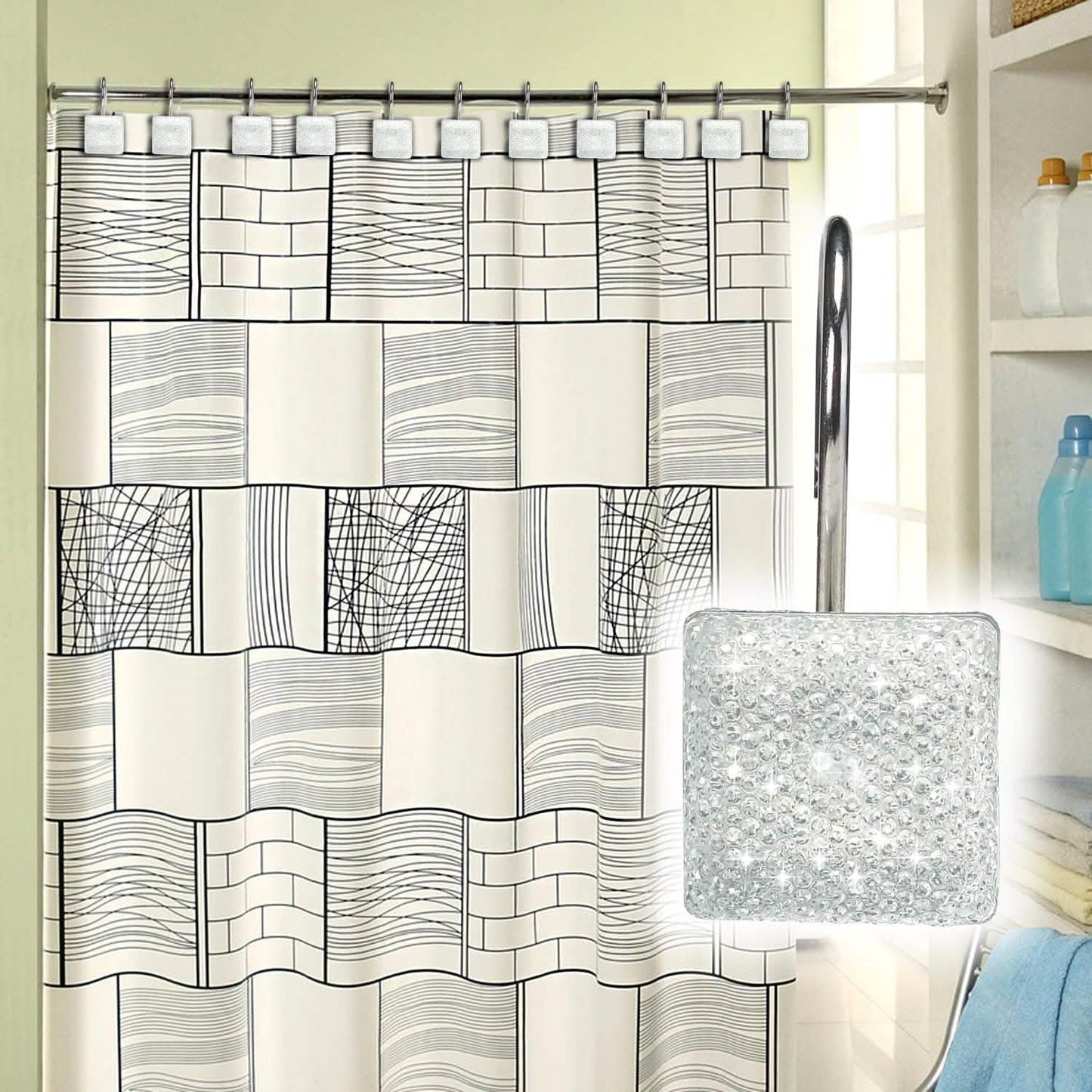12-Piece: Decorative Shower Curtain Hooks Bathroom DailySale