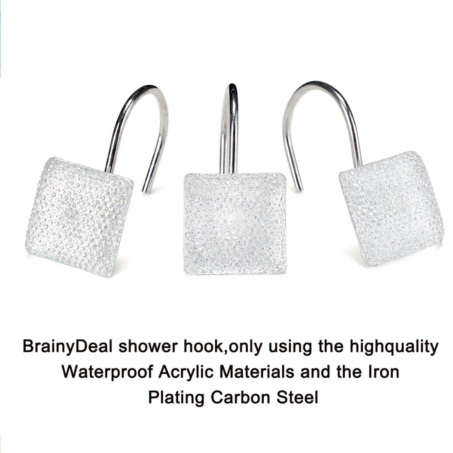 12-Piece: Decorative Shower Curtain Hooks Bathroom DailySale