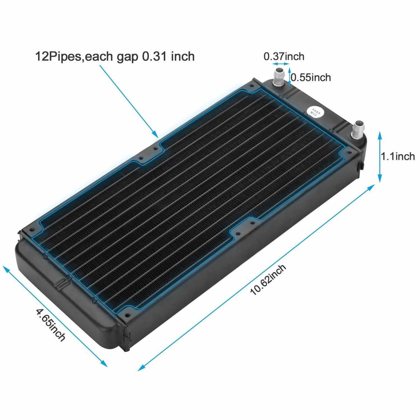 12 Pipe Aluminum CPU CO2 Laser Water Cool System Computer R240 DailySale