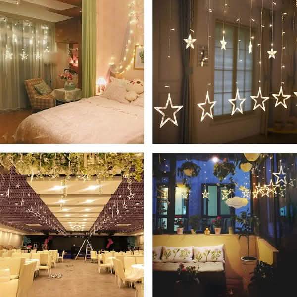 12 Stars 138 LED Curtain String Lights DailySale