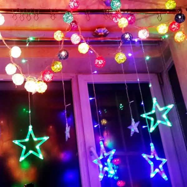 12 Stars 138 LED Curtain String Lights DailySale