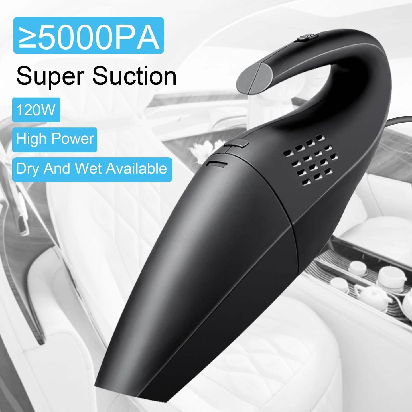 120W Portable Handheld Corded Car Vacuum Cleaner DailySale
