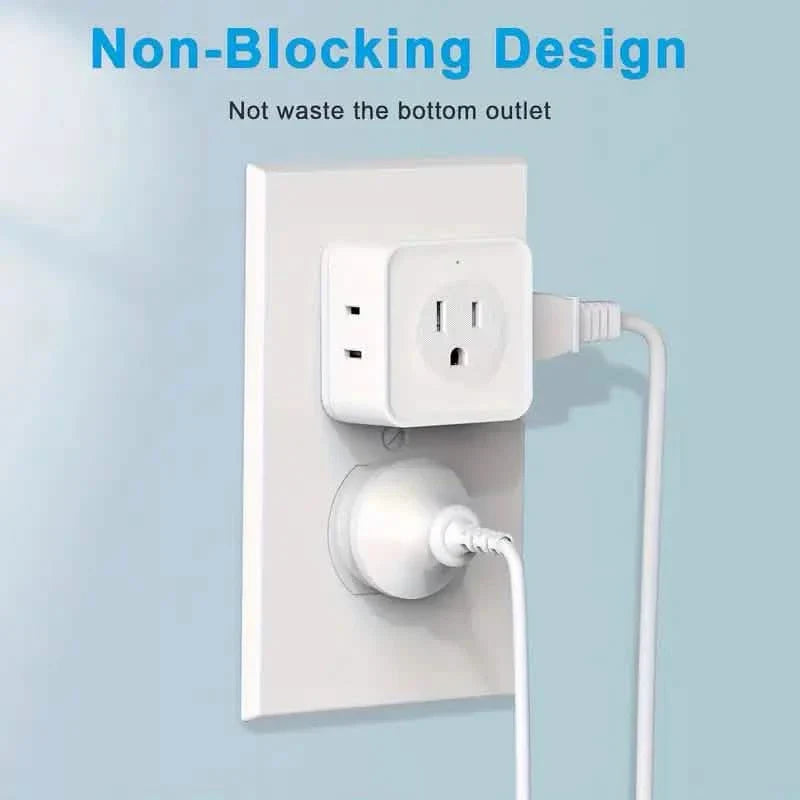 Multi-Function Socket Adapter – Five-Way Wall Extension DailySale