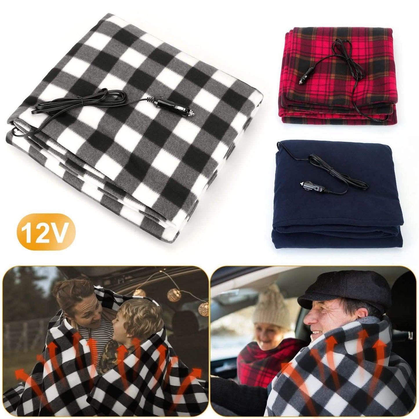 12V Electric Car Heated Blanket DailySale