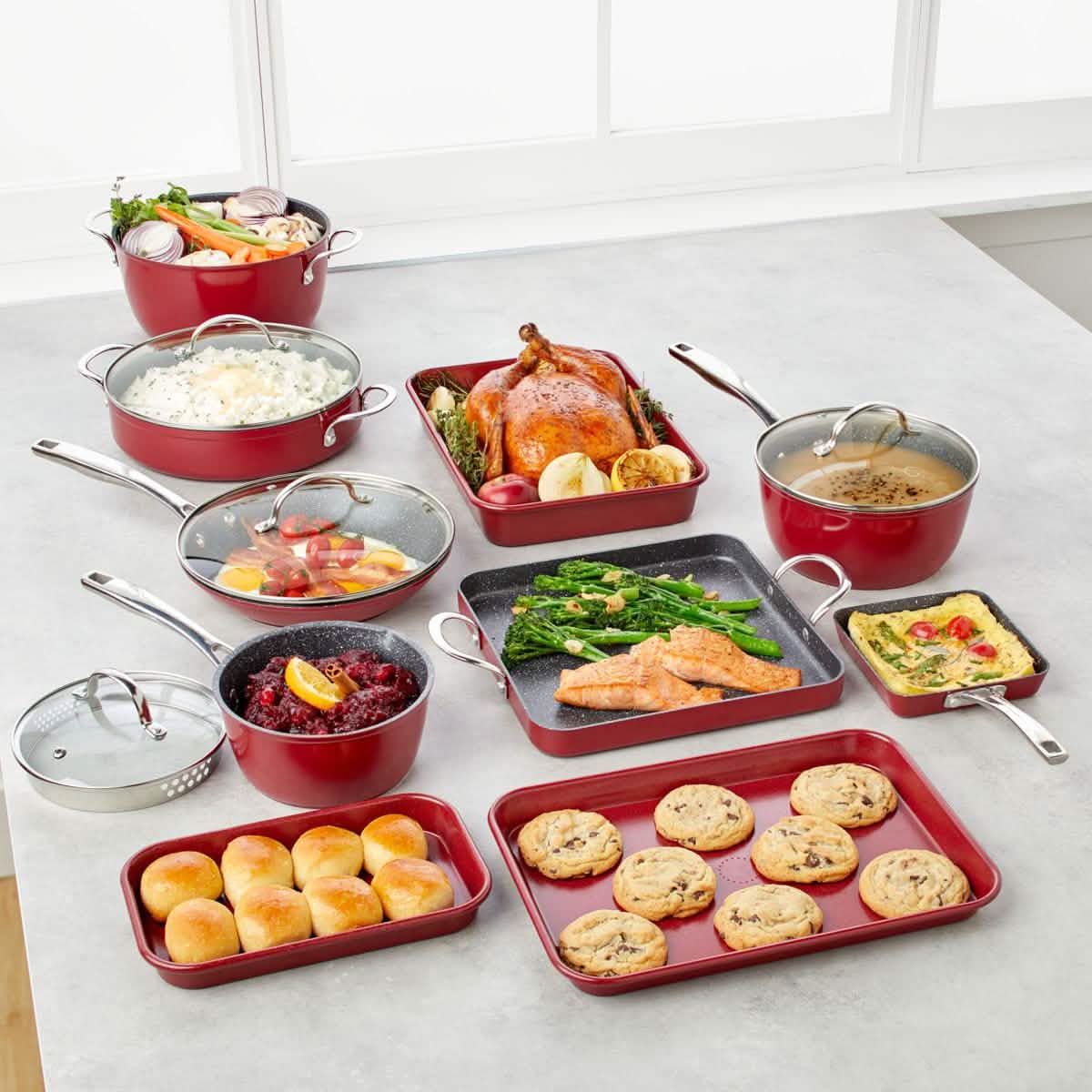 14-Piece Set: DuraPan Nonstick All-Purpose Cookware (Refurbished) DailySale