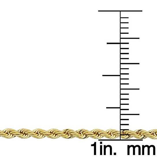 14K Gold 1.5MM Diamond Cut Rope Chain Necklace for Men and Women DailySale