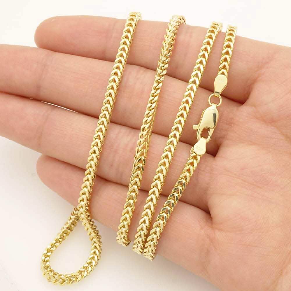 14K Yellow Gold 2mm Franco Chain Necklace DailySale