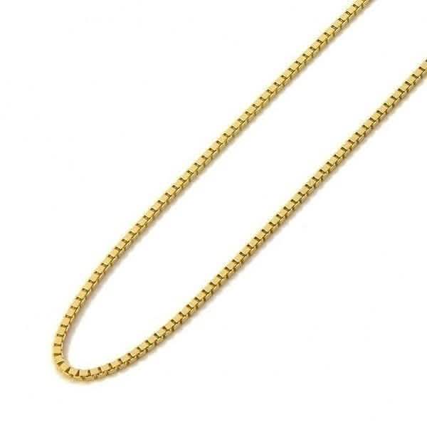 14K Yellow Gold High Polish Classic Box Link Chain Necklace - Assorted Sizes DailySale