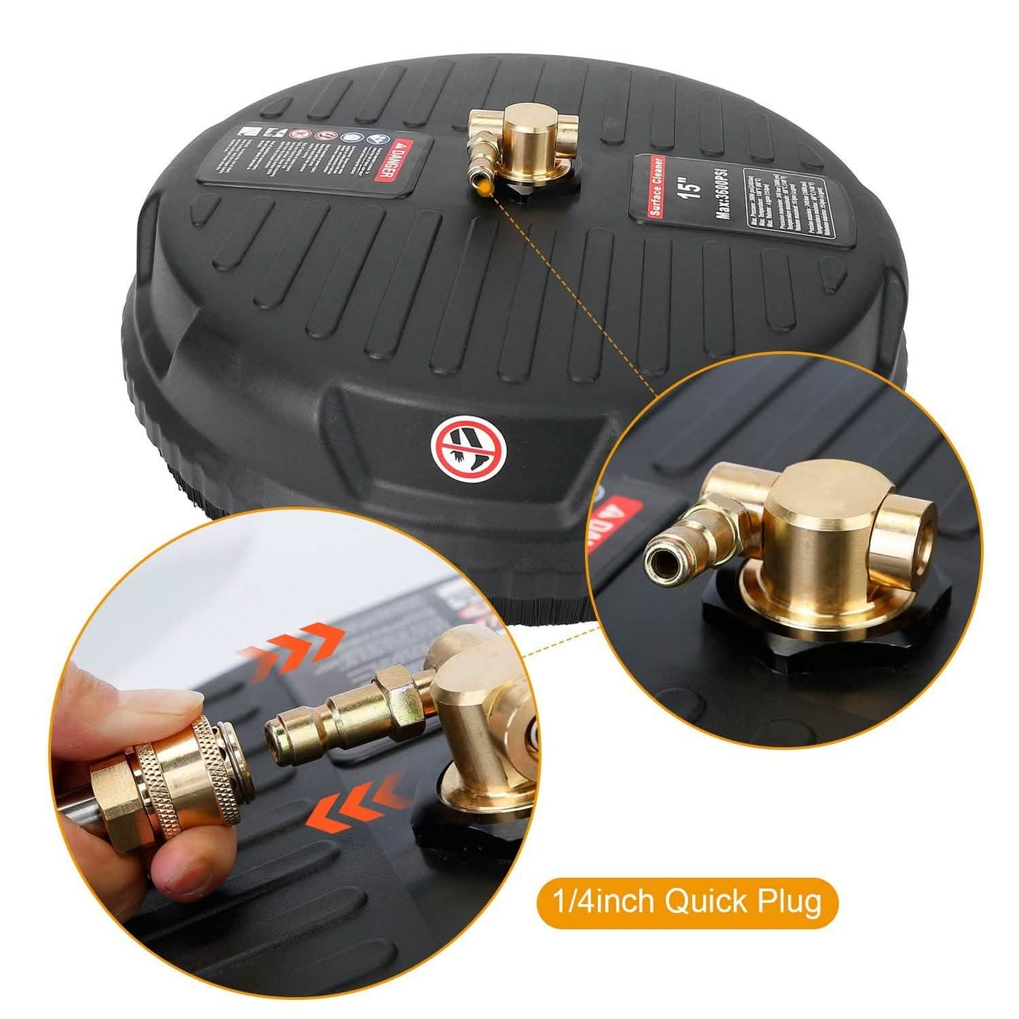 15" High Pressure Flat Surface Cleaner DailySale