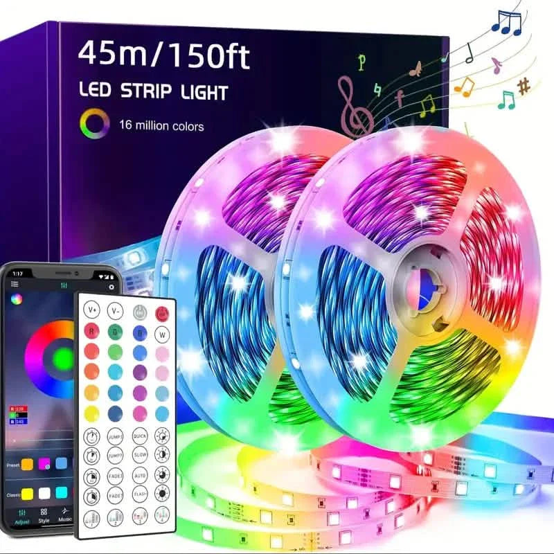 150FT Smart Led RGB LED Lights Music Sync Color Changing Light with App DailySale