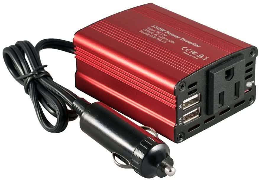 150W Car Power Inverter 12V DC to 110V AC Converter with 3.1A Dual USB Car Charger DailySale