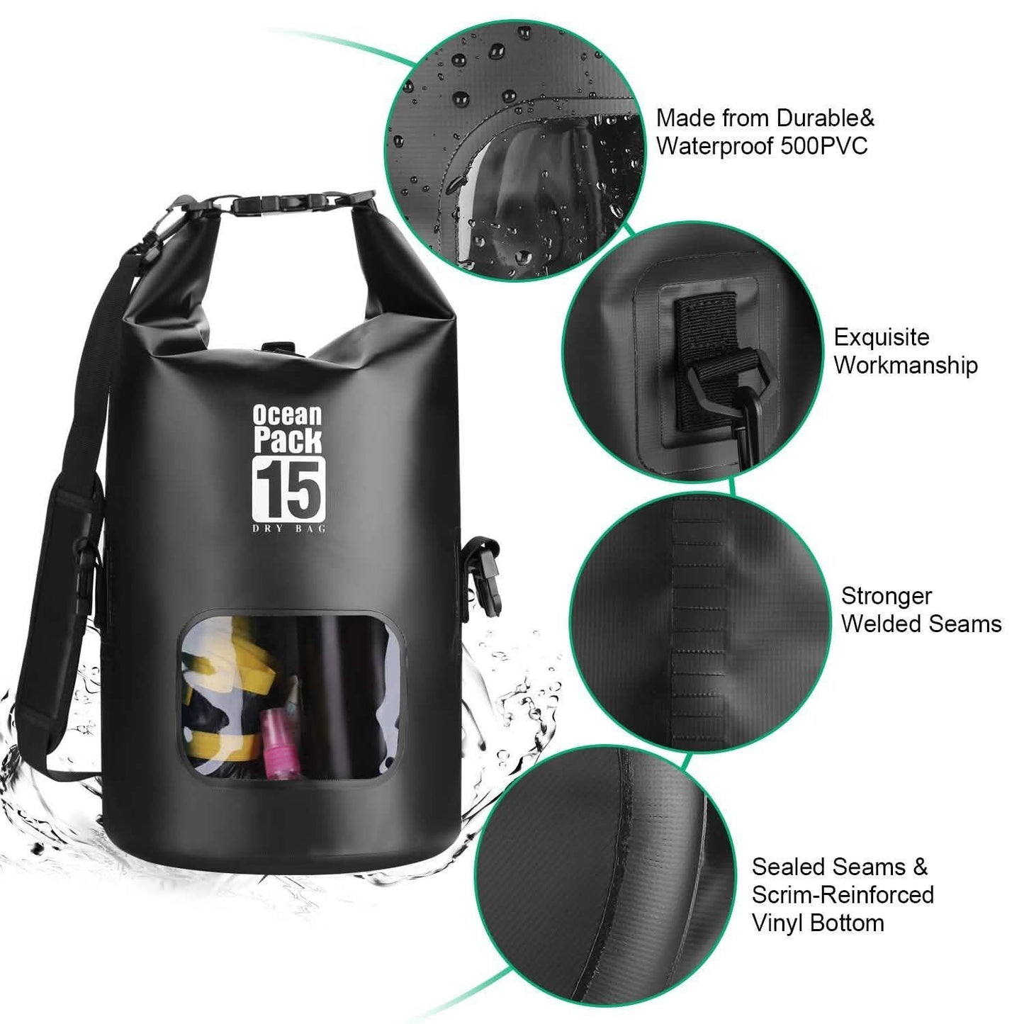 15L Waterproof Lightweight Dry Bag DailySale