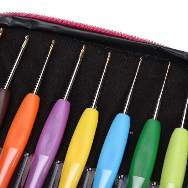 16-Piece: Colored Crochet Hooks Yarn DailySale