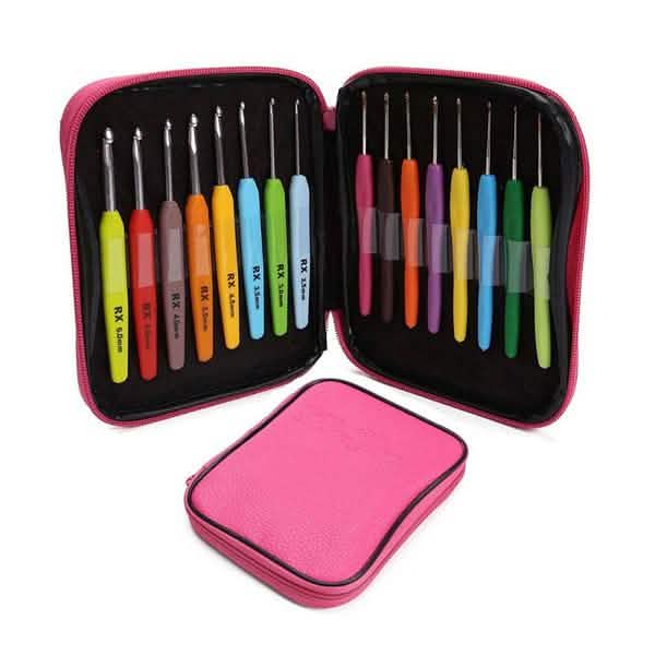 16-Piece: Colored Crochet Hooks Yarn DailySale